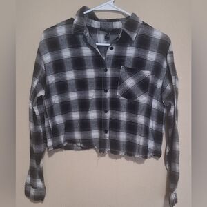 Forever 21 Black and White Plaid Shirt